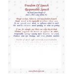 Freedom Of Speech, Responsible Speech