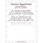 Onerous Regulations