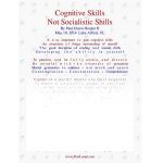 Cognitive Skills, Not Socialistic Shills