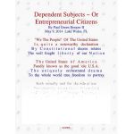 Dependent Subjects ~ Or Entrepreneurial Citizens