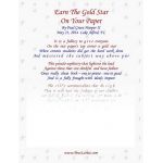 Earn The Gold Star On Your Paper