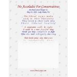 No Accolades For Conservatives