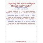 Imperiling The American Fighter, Through Inept Vainglory