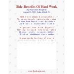Side Benefits Of Hard Work