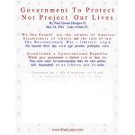 Government To Protect, Not Project, Our Lives