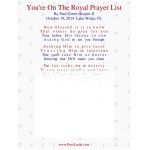 You're On The Royal Prayer List