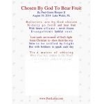 Chosen By God, To Bear Fruit
