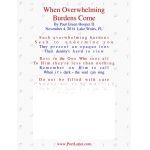 When Overwhelming Burdens Come