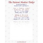 The Patient Modest Tinker