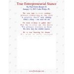 True Entrepreneurial Stance