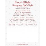 Envy's Blight, Beleaguers One's Sight