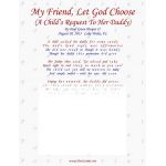 My Friend, Let God Choose - A Child's Request To Her Daddy