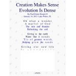 Creation Makes Sense, Evolution Is Dense