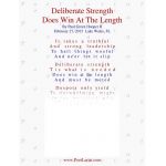 Deliberate Strength, Does Win At The Length