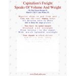 Capitalism's Freight, Speaks Of Volume And Weight