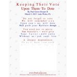 Keeping Their Vote, Upon Them To Dote