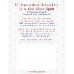 Unbounded Resolve, Is A God Given Spirit