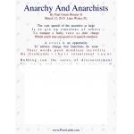 Anarchy And Anarchists