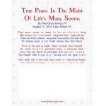 True Peace, In The Midst, Of Life's Many Storms