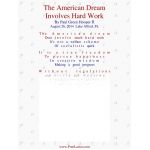 The American Dream, Involves Hard Work