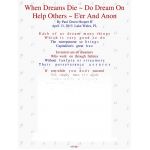 When Dreams Die ~ Do Dream On, Help Others ~ E'er And Anon