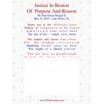Justice In Boston, Of Purpose And Reason