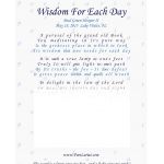 Wisdom For Each Day