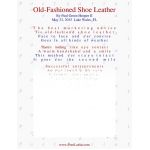 Old Fashioned Shoe Leather
