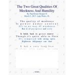 The Two Great Qualities, Of Meekness And Humility