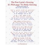 The Poet Lariat's Growing, It's Webpage 'Tis Hotly Glowing, PL3013