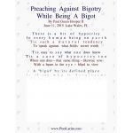 Preaching Against Bigotry, While Being A Bigot