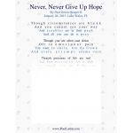 Never, Never Give Up Hope