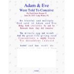 Adam And Eve, Were Told To Conceive