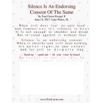 Silence Is An Endorsing, Consent Of The Same