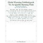 Global Warming Gobbledygook, 'Tis An Ignoble Harming Fluke