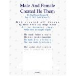 Male And Female, Created He Them
