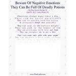 Beware Of Negative Emotions, They Can Be Full Of Deadly Potions