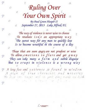 Ruling Over Your Own Spirit