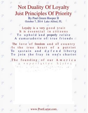 Not Duality Of Loyalty, Just Principles Of Priority
