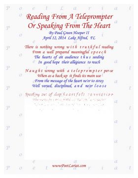 Reading From A Teleprompter, Or Speaking From The Heart