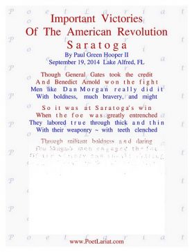 Important Victories, Of The American Revolution, Saratoga
