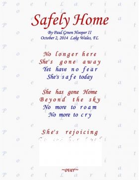 Safely Home (Large Print), When A Saved, Loved-One Dies (Woman)