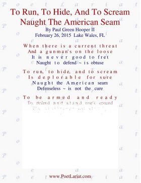 To Run, To Hide, And To Scream, Naught The American Seam