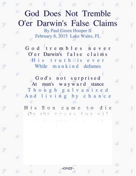 God Does Not Tremble, O'er Darwin's False Claims