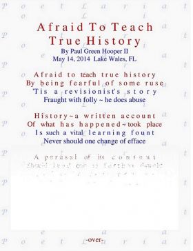 Afraid To Teach True History