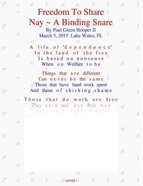 Freedom To Share, Nay, ~ A Binding Snare