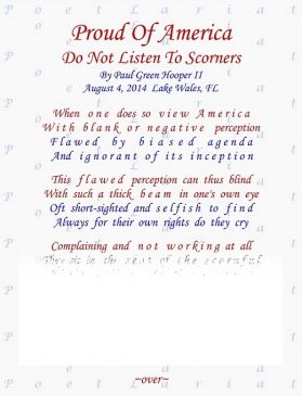 Proud Of America, Do Not Listen To Scorners