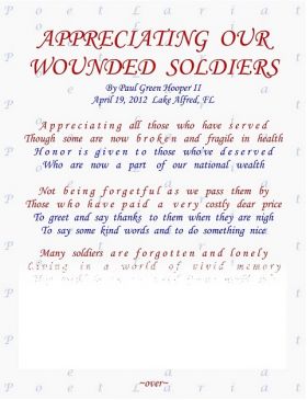 Appreciating Our Wounded Soldiers