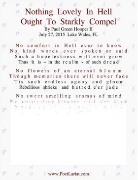 Nothing Lovely In Hell, Ought To Starkly Compel