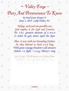 Valley Forge, Piety And Perseverance To Know